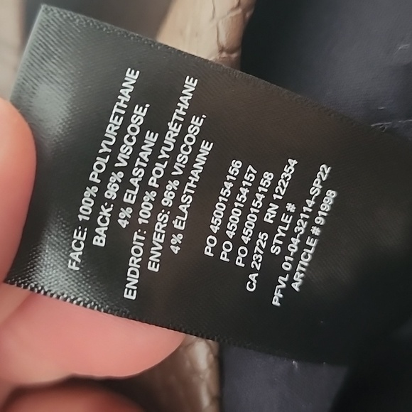 Aritzia Babaton Pellin Shirt Jacket Vegan Leather Brown Python Print Size Small - Picture 15 of 15